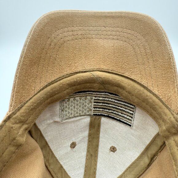 AMERICAN HERITAGE Tan “Freedom Isn’t Free” Flag Cap – Soft Washed Cotton Dad Hat - Picture 8 of 11